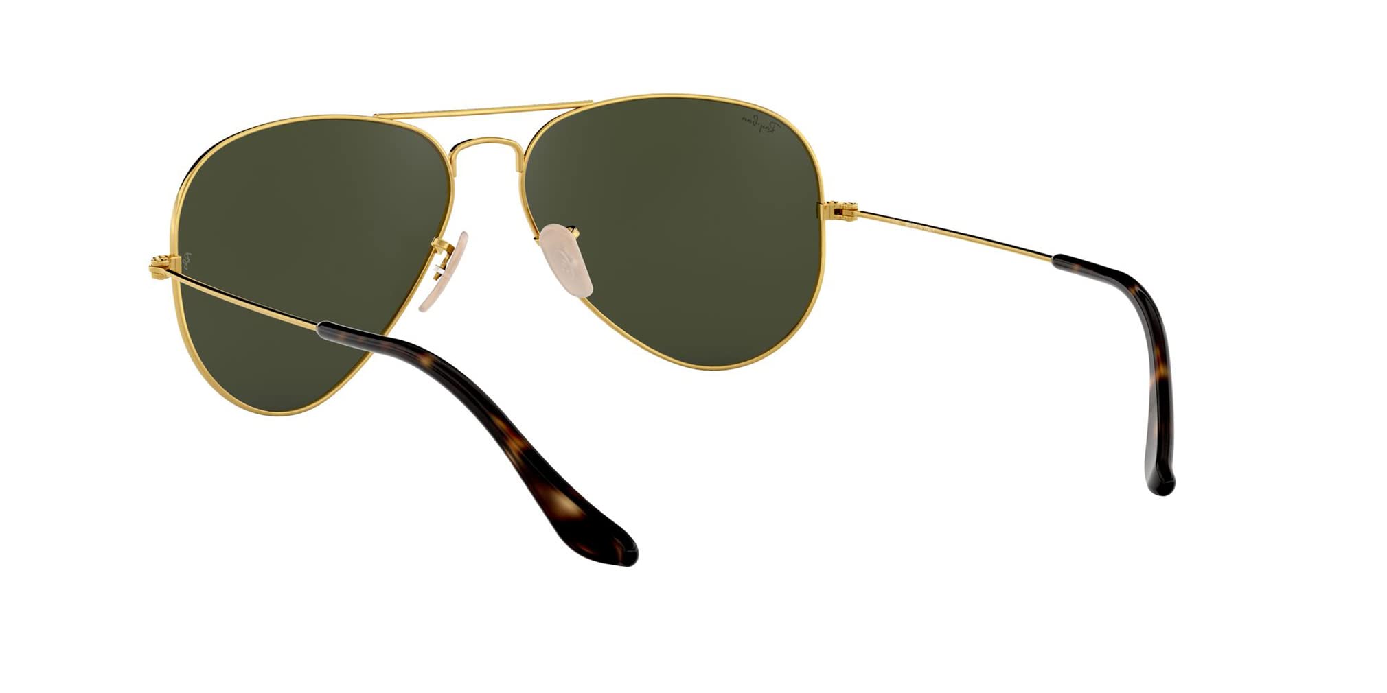 RAY BAN RB 3025 001/58 RAYBAN NATURAL GREEN POLARIZED LENS & ARISTA FRAME SIZE 55-14-135 SUNGLASSES