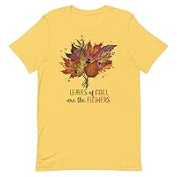 Leaves of Fall are The Flowers Colorful Fall Leaves and Acorn T-Shirt Available in 2XL 3XL 4XL Unisex