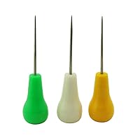 Cutex Set of 3 Plastic Handle Sewing Awl - Sharp Straight End Point