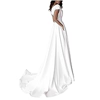 Dresses for Women 2023 Party Long Sleeve Ladies White V Neck Long Dress Evening Dress Formal Dress