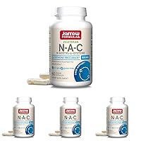 Jarrow Formulas N-A-C 500 mg - Antioxidant Amino Acid Supplement Supports Cellular Health & Liver Function - Precursor to Glutathione - Up to 60 Servings (Veggie Caps) (Pack of 4)