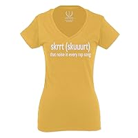SKRRT That Noise Hip hop Cool Funny Hilarious Street wear Graphic for Women V Neck Fitted T Shirt