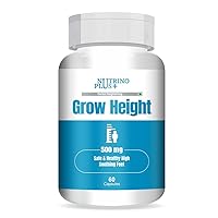 Grow Height, Body Growth Support 500mg Height Supplement Pack of 60 Capsules