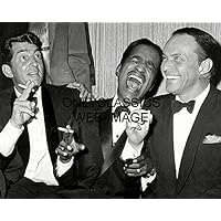 Schneider Electric Frank Sinatra Dean Martin Sammy Davis 8X10 Photo The Rat Pack Laughing & Smoking