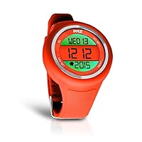 Pyle Multifunction Sports Training Wrist Watch - Smart Classic Sport Running Digital Fitness Gear Tracker w/ 3D Sensor Pedometer, Timer, Alarm, Removable Strap, for Men and Women PATW19OR.5 (Orange)
