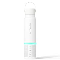LITFLASK Edelstahl-Wasserflasche mit Bluetooth-Lautsprecher und tragbarem Ladegerät, einfach zu bedienen, isolierte Wasserflasche mit Synchronisation zu Beats LED-Licht, für unterwegs, Trinkflasche,