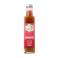ImmuneSchein Hibiscus Ginger Elixir Shots - Only 4 Real Food Ingredients, No Water, Vinegar or Preservatives: Handcrafted from Organic Ginger Roots & Hibiscus Flowers (8.5 fl oz, 1)