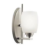 Kichler 5096NI One Light Wall Sconce, 1, Brushed Nickel