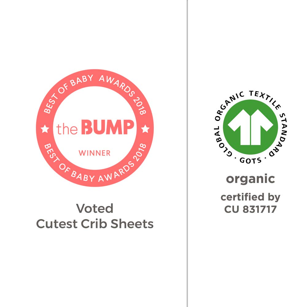 Burt's Bees Baby - Fitted Crib Sheet, Boys & Unisex 100% Organic Cotton Crib Sheet For Standard Crib and Toddler Mattresses (Heather Grey Thin Stripes)