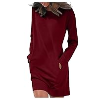 Women's Casual Dresses Muslim Casual Long-Sleeved Round Neck Lace-up Print Dress