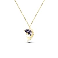 14K Real Gold Fish Necklace, Dainty Custom Sea Animal Jewelry, Minimalist Gold Fish Necklace, Valentines Day Gift