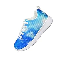 Children's Sneakers Boys and Girls Front Lace-Up Light Upper Breathable Comfortable Sole Shock Absorbable Wear Resistant Suitable for Size 11.5-3 Big/Little Kid