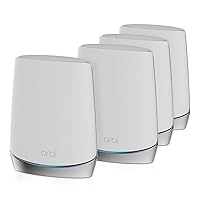 Orbi Whole Home Tri-Band Mesh WiFi 6 System (RBK754) – Router with 3 Satellite Extenders | Coverage up to 10,000 sq. ft. and 40+ Devices | AX4200 (Up to 4.2Gbps)