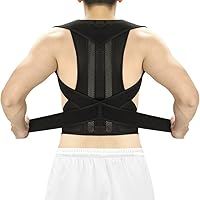 XS-5XL Plus Size Back Posture Corrector Adjustable Adult Corset Therapy Shoulder Lumbar Brace Spine Support Belt Men Women Teenage Students Hunchback Correction Belt ( Color : Black , Size : 3X-Large