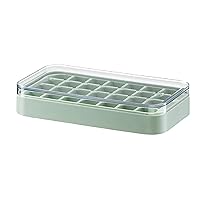 Ice Cube Mold with Silicone Lid Bottom Ice Cube Storage Container Box