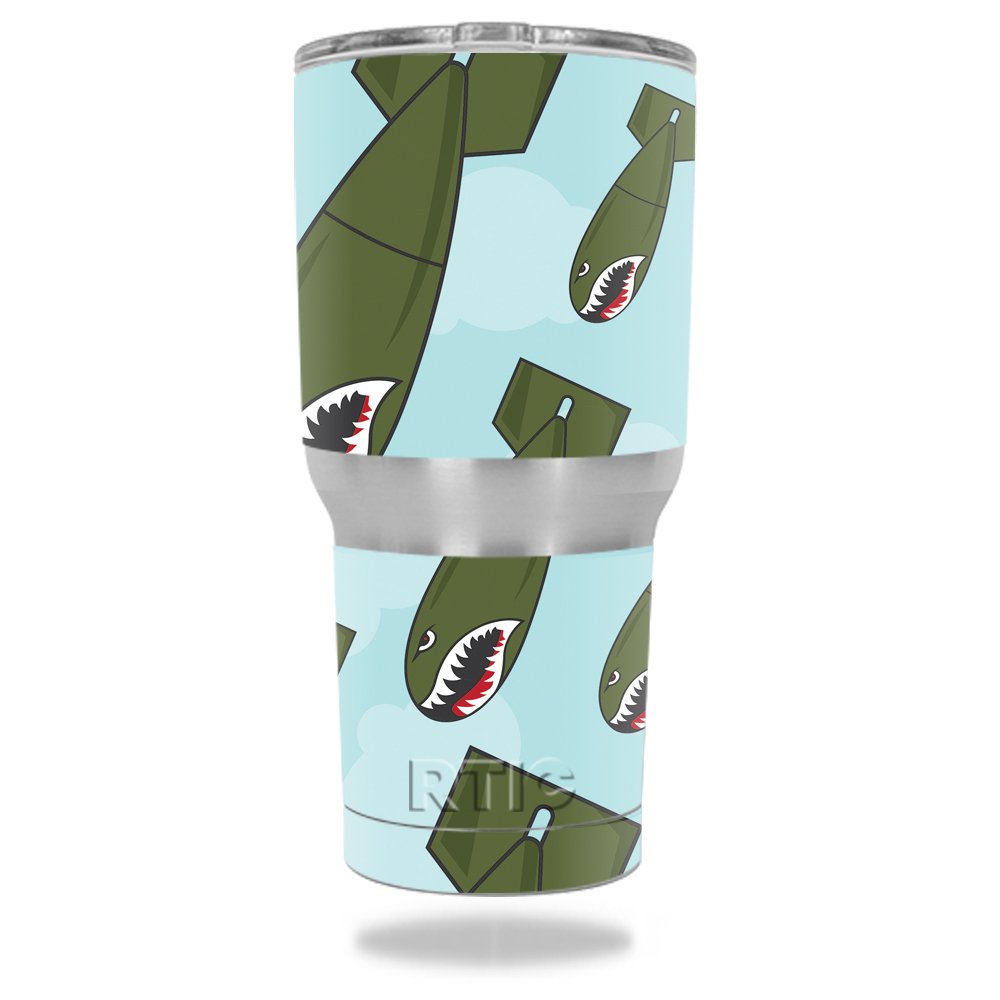MightySkins Skin Compatible with RTIC Tumbler 30 oz (2016) wrap Cover Sticker Skins Bombs Away
