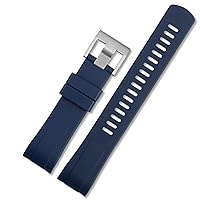 for Seiko Abalone Water Ghost SRPA21J1 SRPC25J1 SRP777J1 Strap Fluorine Rubber Watch Band Male Cola Ring Watch Bracelet Man 22mm (Color : Deep Blue, Size : 22mm)