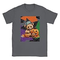 Halloween Cute Teddy Bear Unisex T-Shirt Gift for Pumpkin Lovers Adults Teen - Sports Grey S