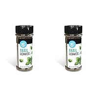 Amazon Brand - Happy Belly Basil Leaves, 0.95 ounce (Pack of 2)