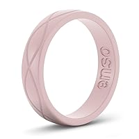 Enso Rings Women’s Infinity Silicone Wedding Ring – Hypoallergenic Wedding Band for Ladies – Comfortable Band for Active Lifestyle – 4.5mm Wide, 1.5mm Thick