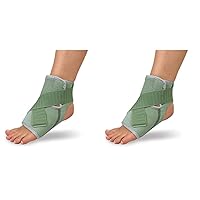 Ankle Brace- Sustainable, Biobased Support for Ankle- One Size, Fits Left or Right Foot,Green (Pack of 2)