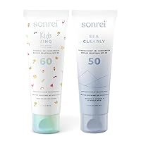 Sonrei Active Family Bundle | Sea Clearly SPF 50 & Kids Zinq SPF 60 - Face and Body Sunscreen Gel