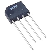 NTE Electronics NTE5311 Single Phase Bridge Rectifier, Full Wave, 4 Amps Average Rectified Output Current, 1000V Peak Repetitive Reverse Voltage