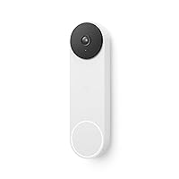 Nest Doorbell (Battery) - Wireless Doorbell Camera - Video Doorbell - Snow -1 Count (Pack of 1), 960x1280p, Motion Only