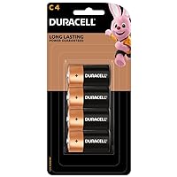 Duracell Coppertop C Alkaline Batteries, 4 Count