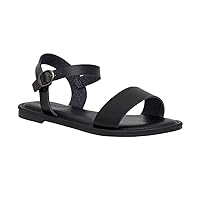 CUSHIONAIRE Women's Clara One Band Ankle Strap Sandal +Memory Foam, Wide Widths Available