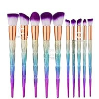 Make Up Brush Set Rainbow Matt Handle Powder Cream Cosmetic Makeup Brushes Tool (10PCS)