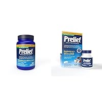 PRELIEF Acid Reducer Caplets Dietary Supplement, 300 Count & 120 Count Bundle