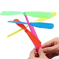 40 Pcs Plastic Dragonfly Toy Bamboo-Copter Bamboo Dragonfly Toy Multi-Colored Great Party Favors for Kids