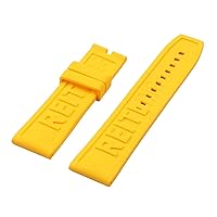 Watch Accessories Suitable for Breitling Series 22 24mm Pin Buckle Men's and Women Watch Straps (Color : Yellow, Size : 22mm)