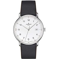 Junghans 058/4931.00 Men's Radio Controlled Watch Shape Mega Analogue with Leather Strap, Quartz movement