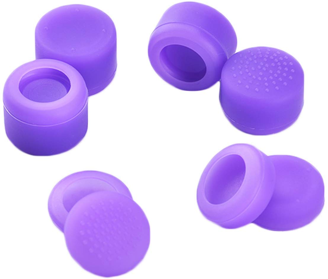 Ambertown Pack of 8 pcs Analog Controller Gamepad Raised Antislip Thumb Stick Grips Thumbsticks Joystick Cap Cover for PS5, PS4, PS3, Switch Pro, Xbox one, Xbox 360, PS2 Controller (Purple)