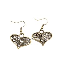 2 Pairs Jewelry Making Charms Supply Supplies Wholesale Fashion Earring Backs Findings Ear Hooks E4VV6 Hollow Heart