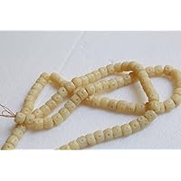 Artissance AM8196-3 Natural Bone Decorative Bead with Carving, 26 Inch Long Home Décor