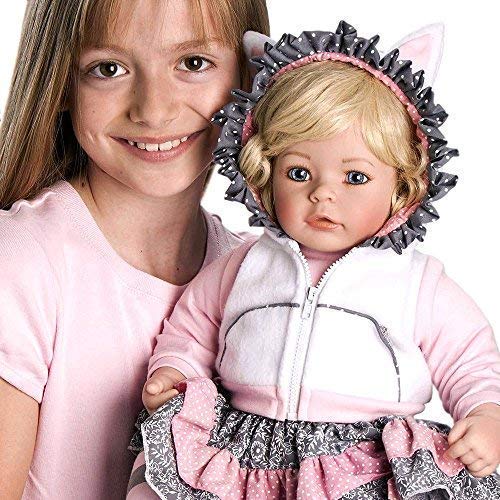 ADORA Realistic Baby Doll The Cat's Meow Toddler Doll - 20 inch, Soft CuddleMe Vinyl, Light Blonde Hair, Blue Eyes