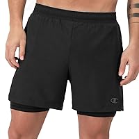 Champion Men'S Shorts, Mvp With Total Support Pouch, Moisture Wicking, Lined Men'S Shorts, 5 & 7