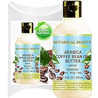 ARABICA COFFEE BEAN OIL BUTTER 100% Natural VIRGIN RAW UNREFINED for Face, Skin, Hair, Body And Nails 8 Fl. oz. - 240 ml by Botanical Beauty