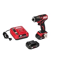 SKIL PWR CORE 12 Brushless 12V 1/4 Inch Hex Cordless Impact Driver Includes Two 2.0Ah Lithium Batteries and PWR JUMP Charger - ID574402