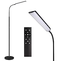 LED Floor Lamp, Bright 15W Floor Lamps for Living Room with 1H Timer, Stepless Adjustable 3000K-6000K Colors & Brightness Standing Lamp with Remote & Touch Control Reading Floor Lamps
