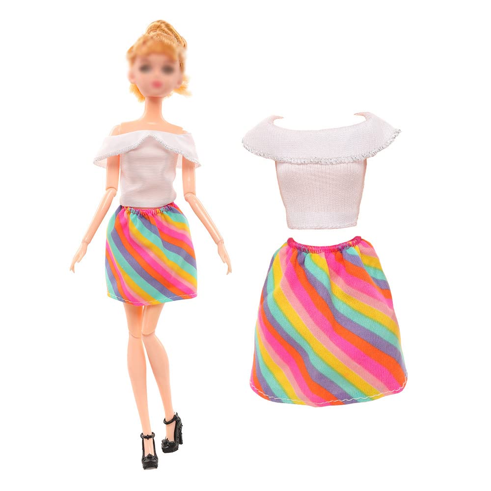 5 Pcs Doll Clothes Outfits  Casual Dresses for 11.5