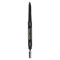 Angled Brow Shading Pencil - Dual Ended Pencil and Brush with Highly Pigmented Color - Define, Detail and Build Brows - Vegan and Cruelty Free Makeup - Dark Brown, 0.012 oz