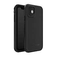 LifeProof iPhone 11 FRĒ Series Case - BLACK, waterproof IP68, built-in screen protector, port cover protection, snaps to MagSafe