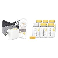 Breast Pump, Pump in Style MaxFlow Electric Breastpump with Breast Milk Storage Bottles, 6 Pack, 5 Ounce