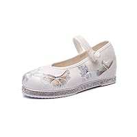 Spring Shoes Hanfu Shoes Round Head Women's Lotus Embroidered Shoes Han Elements Shoes