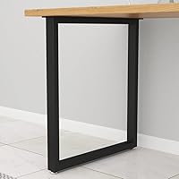 Metal Table Legs 28 Inch 24’’Wide Desk Legs Industrial Table Legs,Metal Legs for Desk,Black Table Legs,DIY Iron Legs(2Pcs)