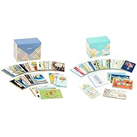 Hallmark Pack of 24 Handmade Assorted Boxed Greeting Cards, Herringbone Pattern - Birthday, Baby Shower & Watercolor